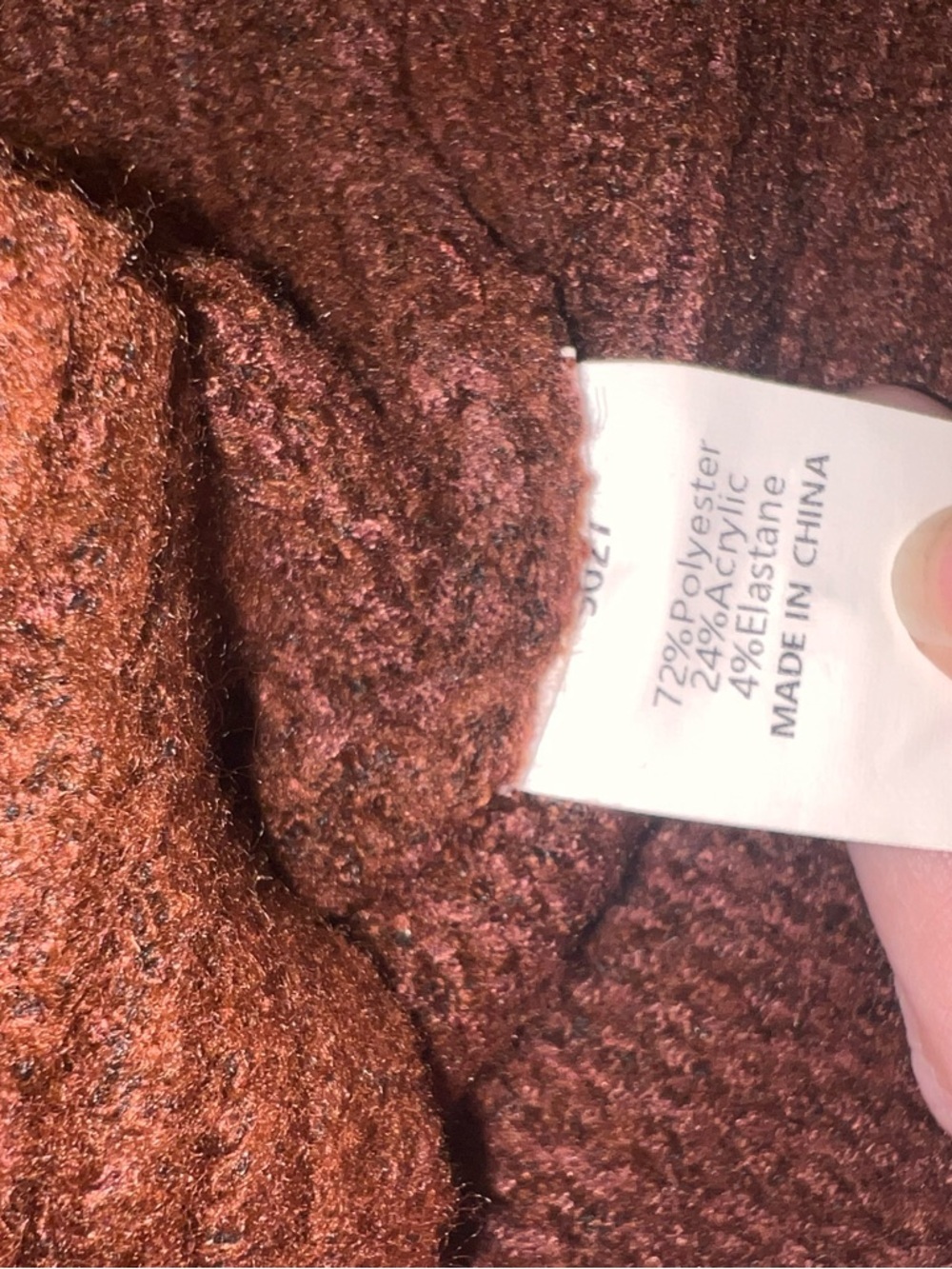 Cozy Tie-Front Brown Knit Cardigan - Picture 2 of 3